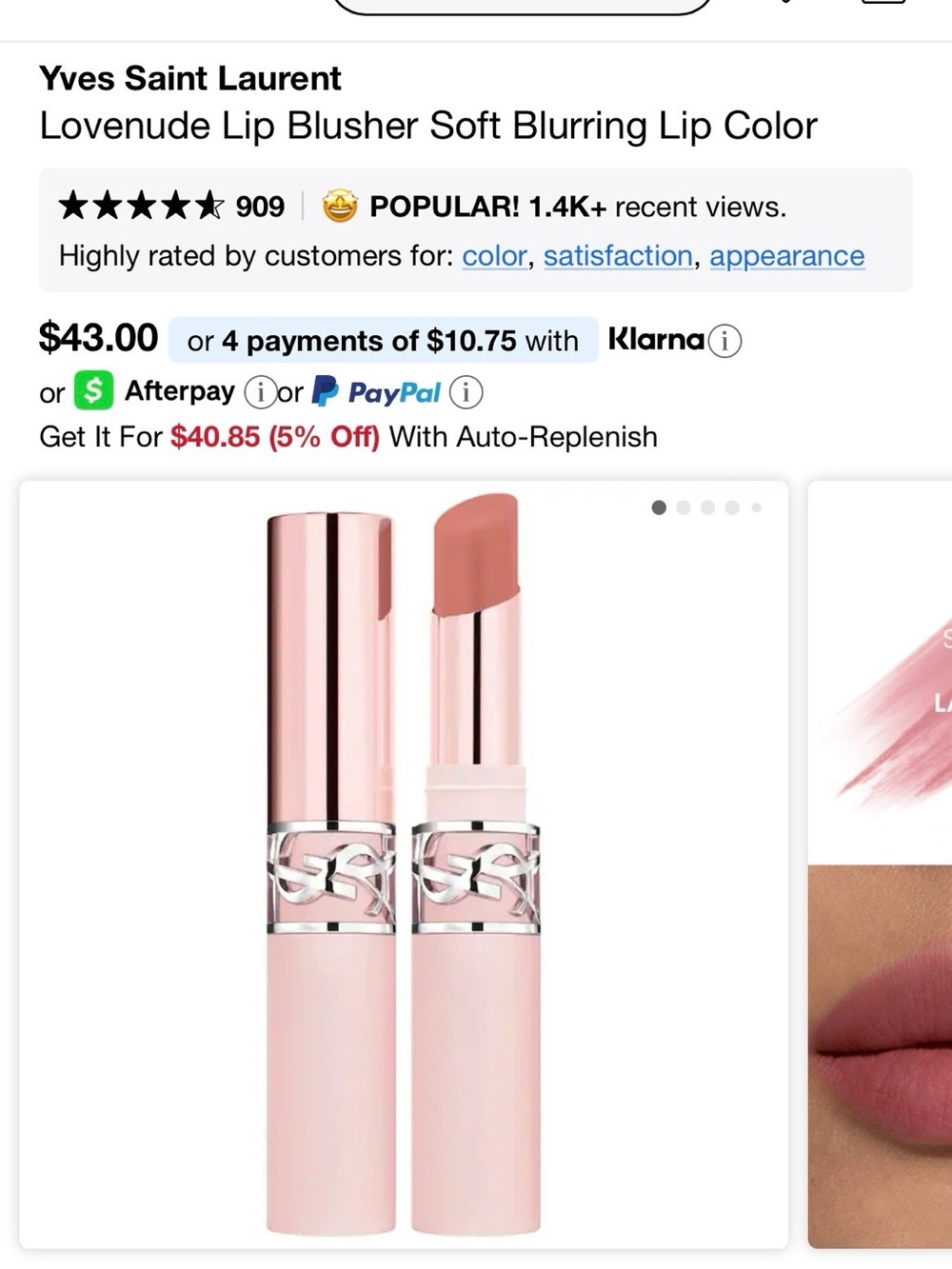Yves Saint Laurent Lovenude Lip Blusher — Nude Pink